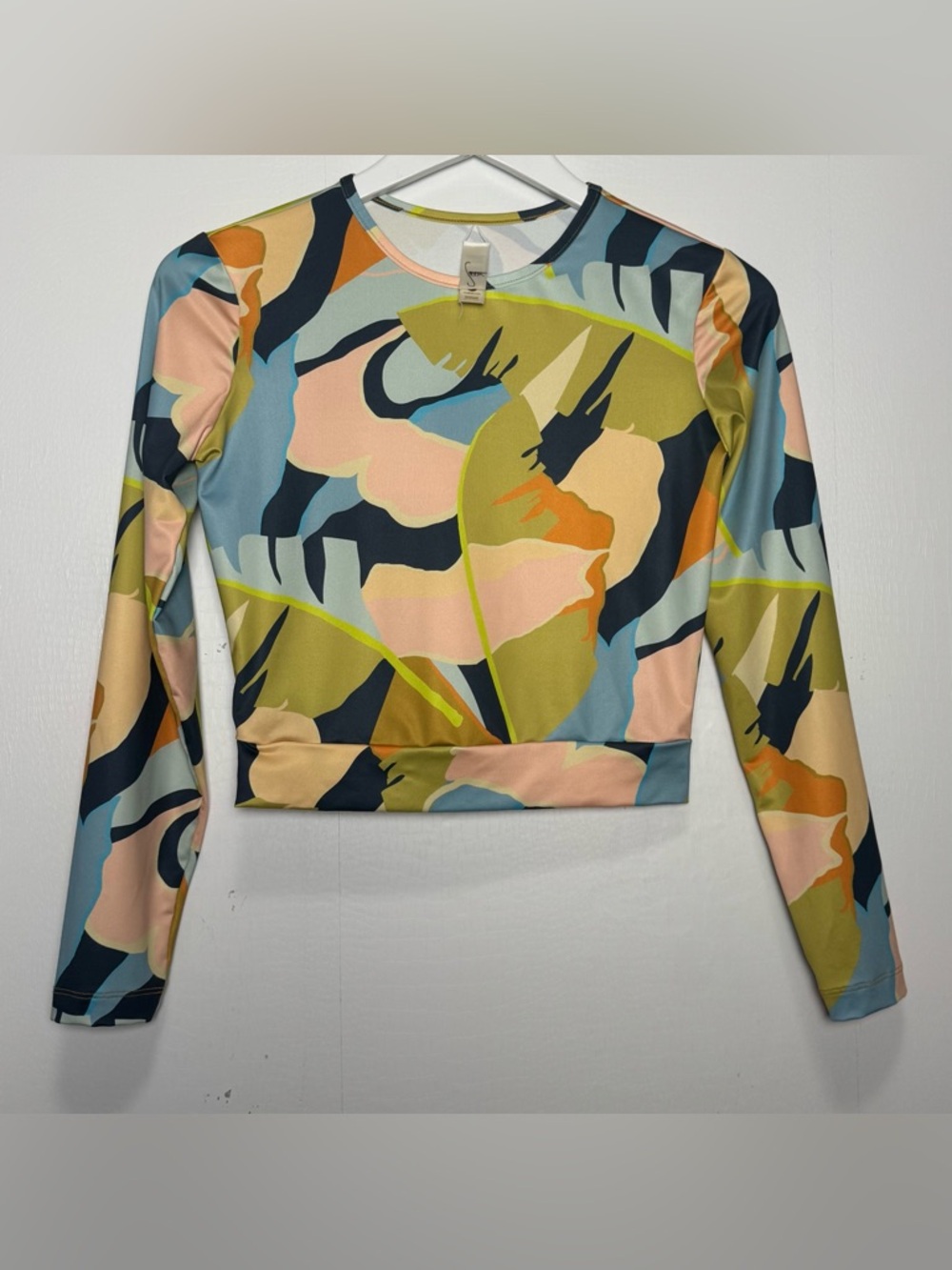 Seea Long Sleeve Cropped Rashguard Swim Top Medium